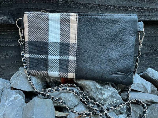 Puglia wit met zwart en ruitmotief