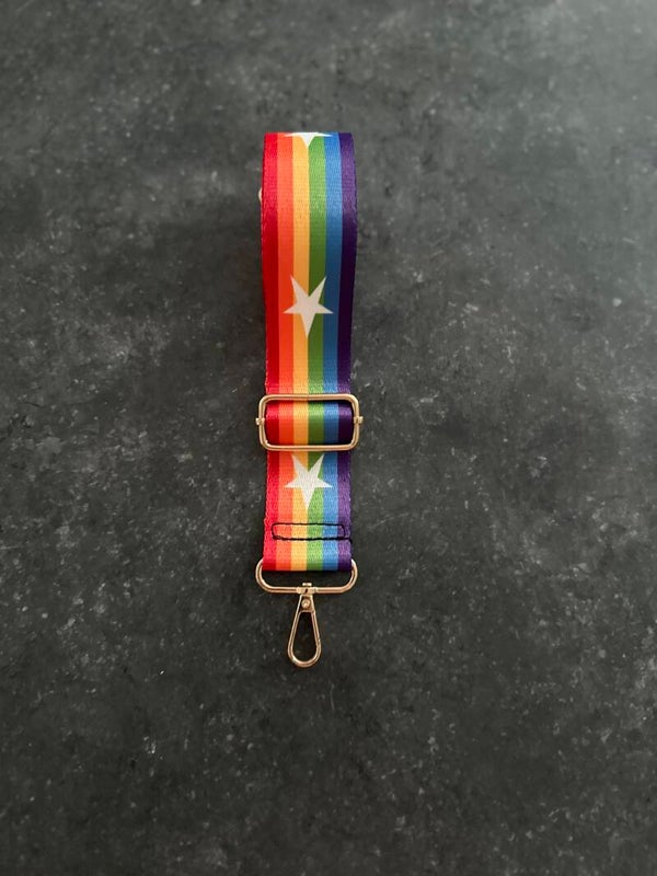 Bag strap / Tassenriem regenboog met ster