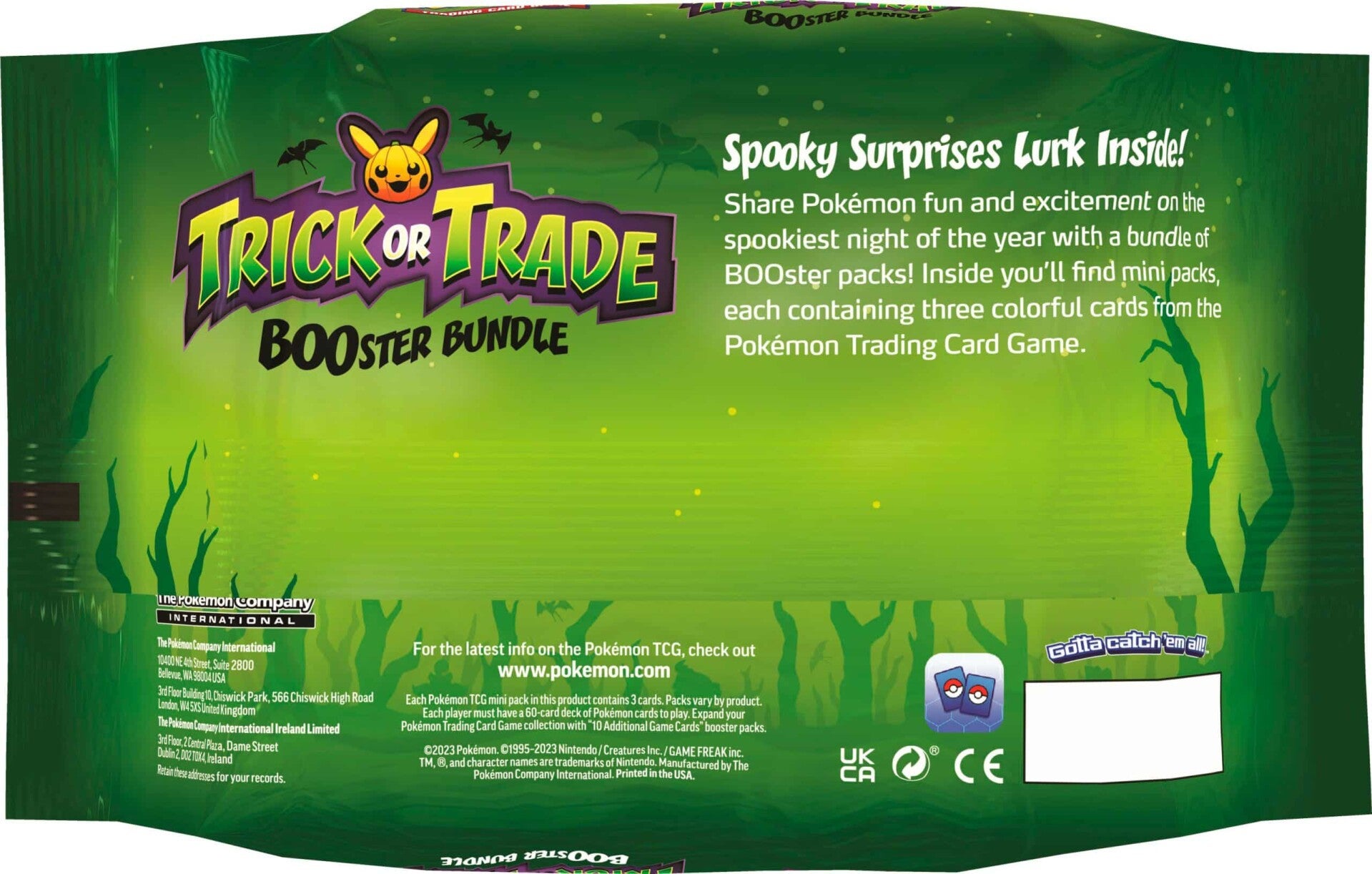 Pok mon Trick Or Trade Booster Pack Bundle 2023 50st Wonkas Shop