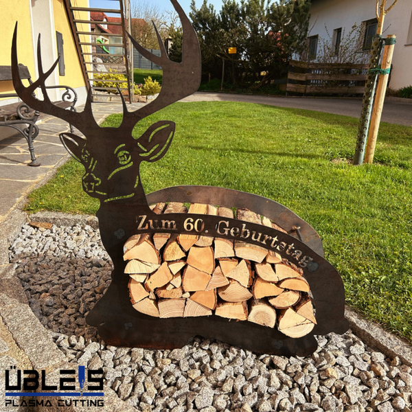 Metall-Hirsch (Personalisierung möglich)