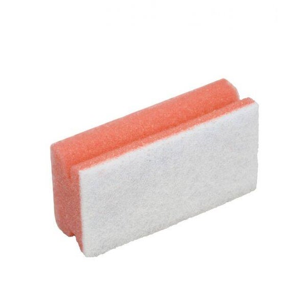 Schuurspons 70x130x43mm roze met witte pad 10st