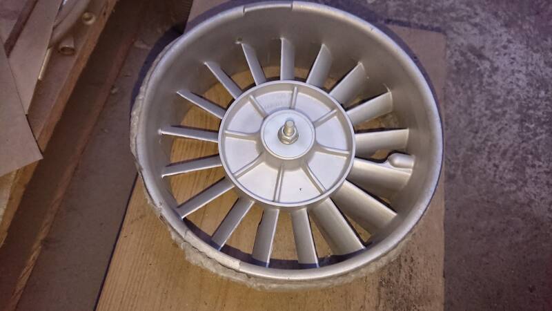 Lüfterrad Trabant Gehäuse Glasperlen gestrahlt