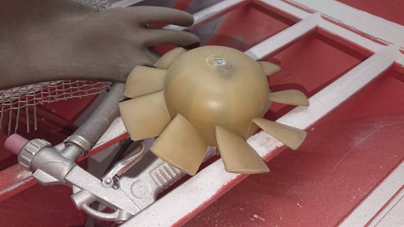 Lüfterrad Trabant gestrahlt