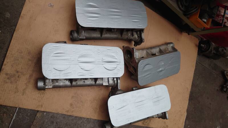 Wartburg Zylinderköpfe Dichtfläche abgeklebt