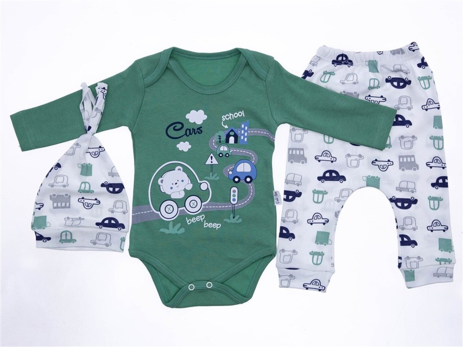 Jungen Outfit (3teilig) - Nikilori Kids - blau/grün/beige