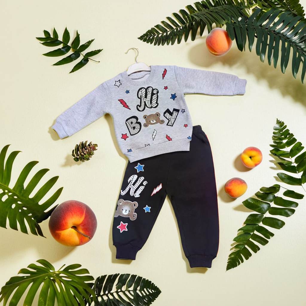 Jungen Freizeitanzug - Nikilori Kids - grün/grau