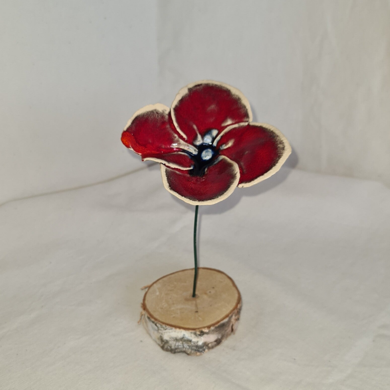 keramiek klaproos rood