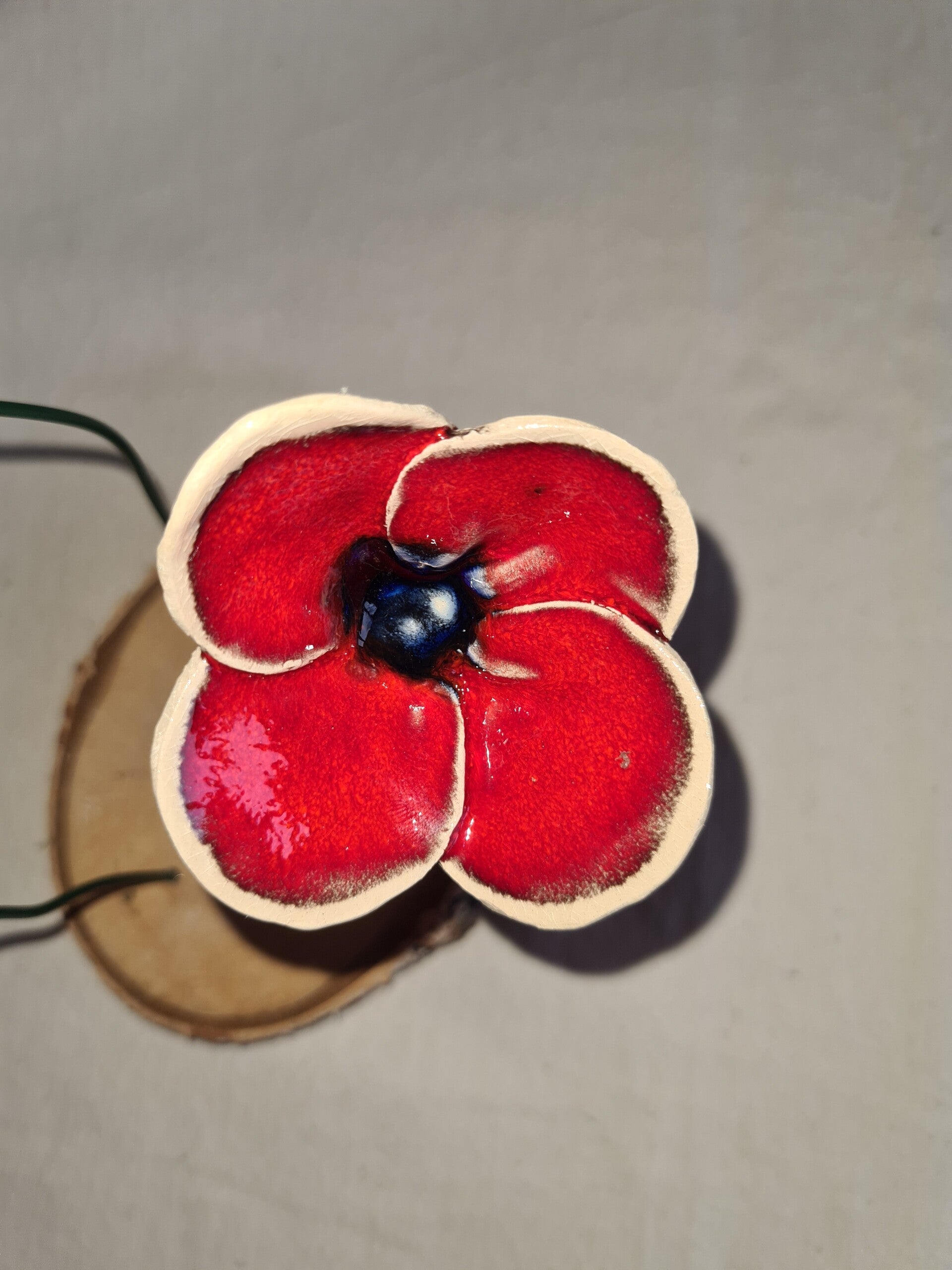 keramieke klaprozen rood