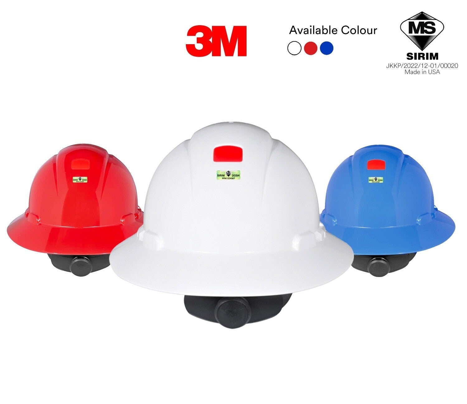3M™ SecureFit™ Full Brim Hard Hat H-808SFR-UV (SIRIM/DOSH)