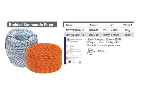 Braided Kenmantle Rope