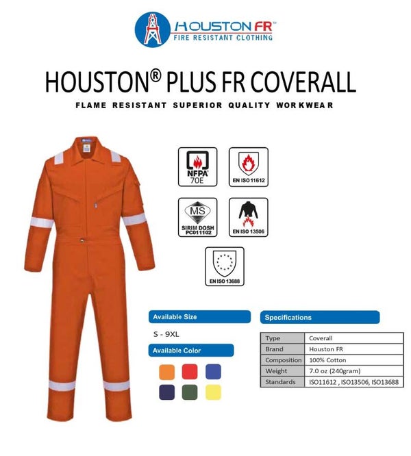 HOUSTON® PLUS FR COVERALL (SIRIM/DOSH)