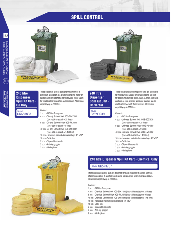 Dispenser Spill Kit Cart / Dispenser Spill Kit Cart - Chemical Only