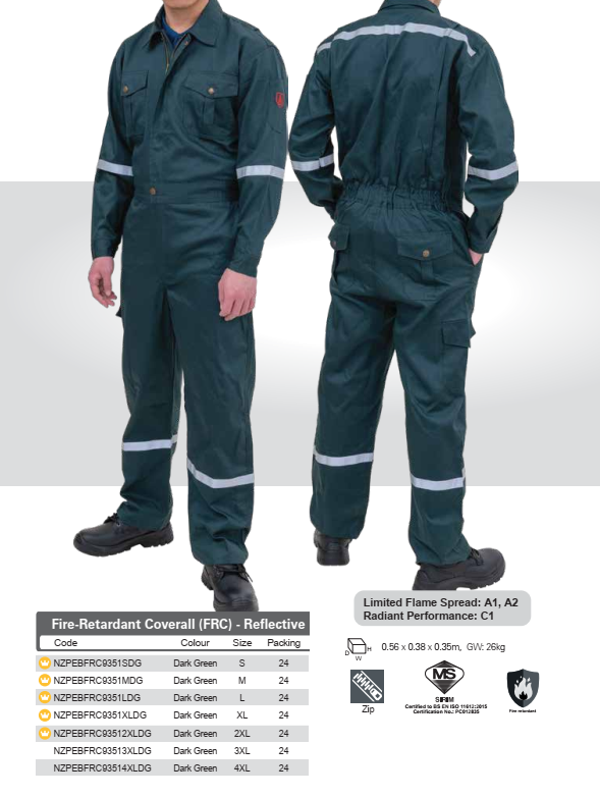 Fire-Retardant Coverall (FRC) - Reflective (SIRIM/DOSH)