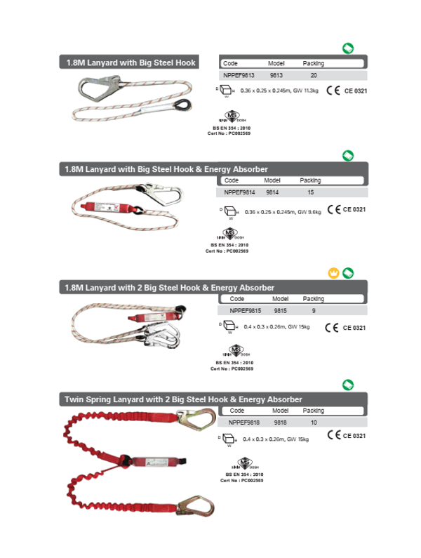 Safety Harness Lanyard (SIRIM/DOSH)