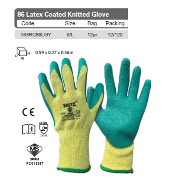Latex Coated Knitted Glove
