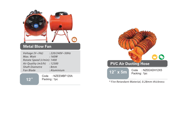 Blower Fan / PVC Air Ducting Hose