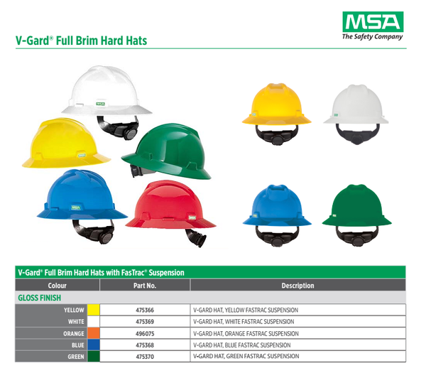 MSA V-Gard Full Brim (SIRIM/DOSH)