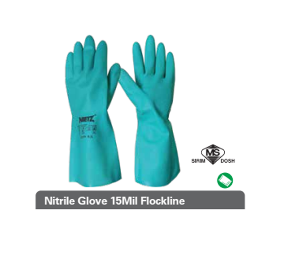 Nitrile Glove 15Mil Flockline (SIRIM/DOSH)