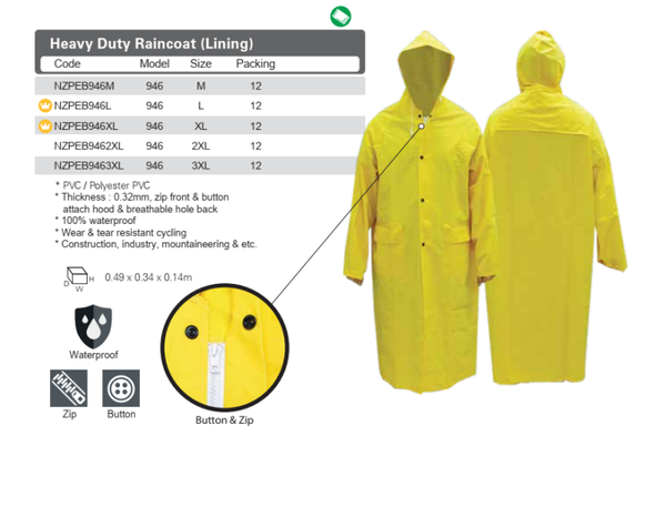 Heavy Duty Raincoat (Lining)