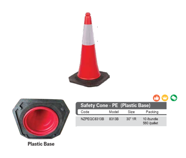 Safety Cone - PE (Plastic Base)
