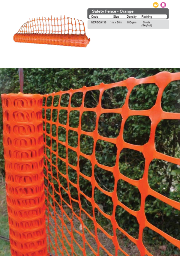 Construction Safety Fence - Orange