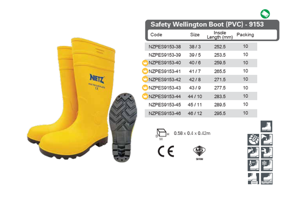Safety Wellington Boot (PVC) - 9153 (SIRIM/DOSH)