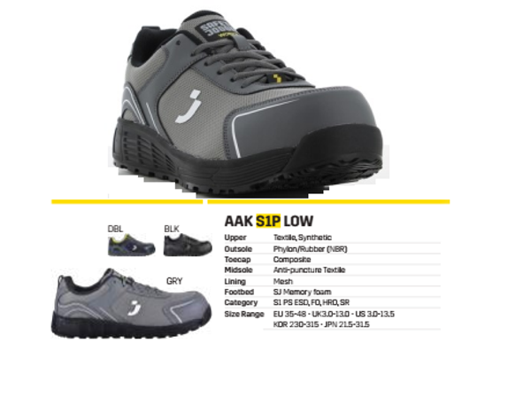 SAFETY JOGGER AAK S1P LOW S1 PS (SIRIM/DOSH)
