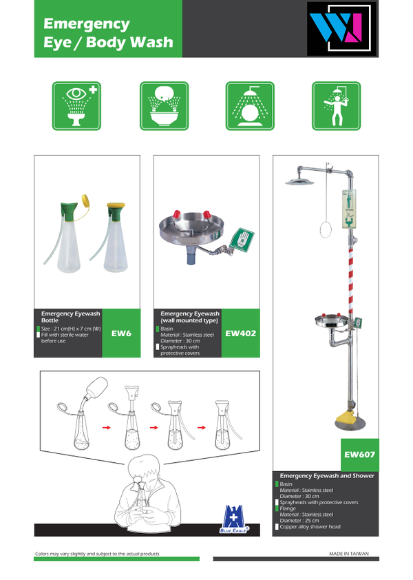Safety Emergency Eyewash &  Emergency Shower Station