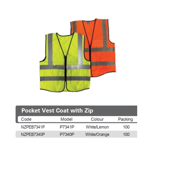 Pocket Vest Coat with Zip