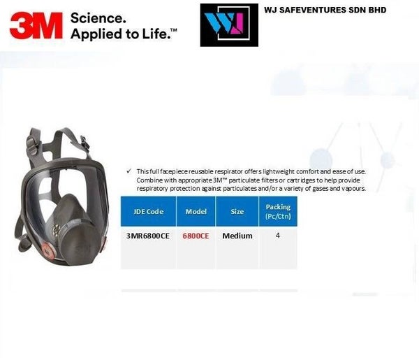 3M™ Full Facepiece Reusable Respirator 6800 (SIRIM/DOSH)