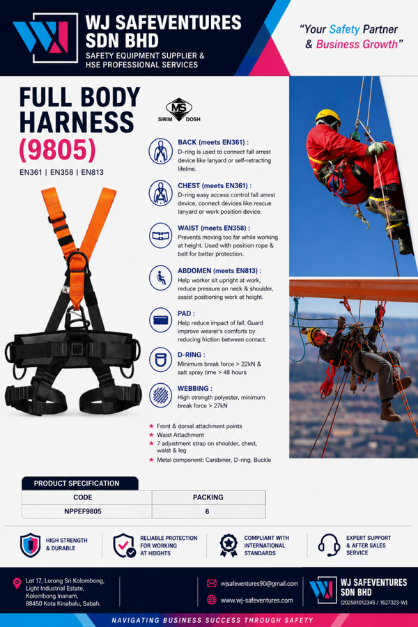Full Body Harness (9805) (SIRIM/DOSH)