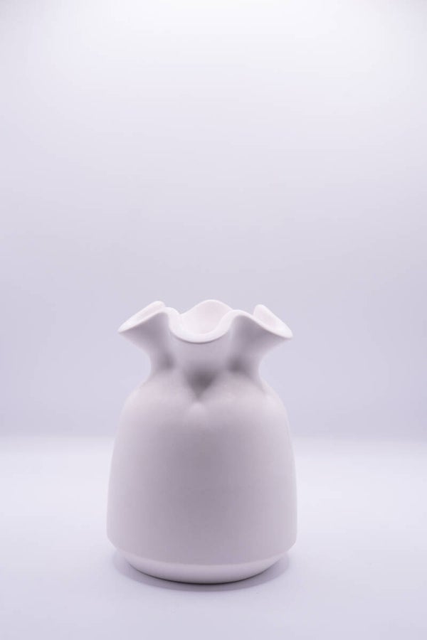 White - dinner candle holder / small vase