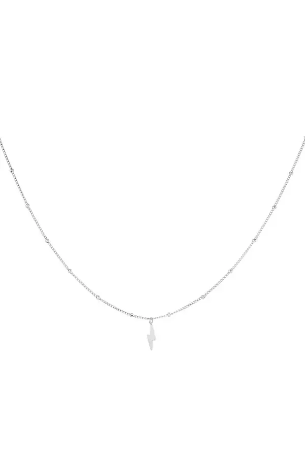 Ketting bliksemschicht Zilver Stainless Steel