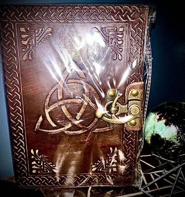 Embossed Triquetra Leather Journal