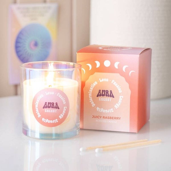 Aura Raspberry Scented Candle