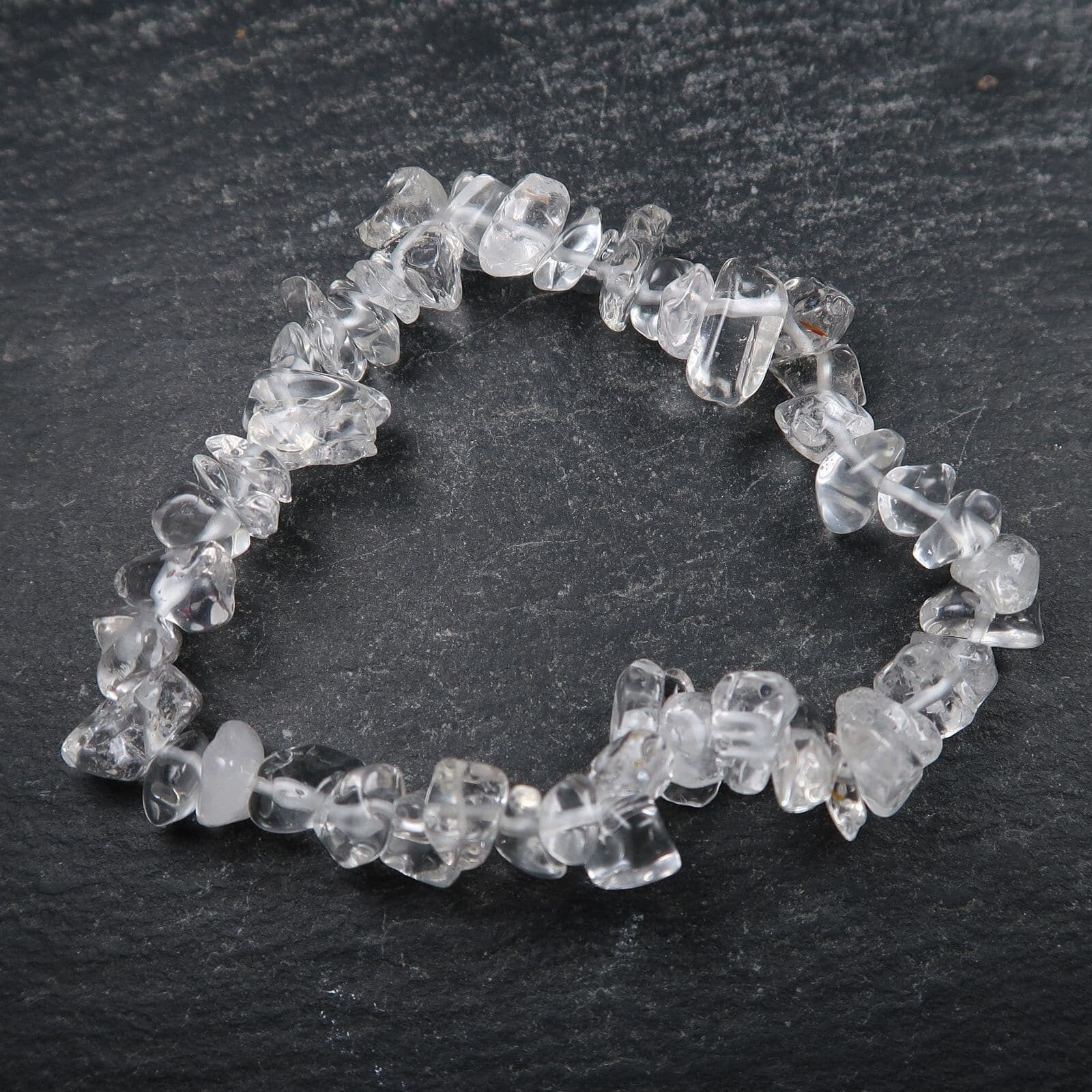 Clear Quartz Crystal Chip Bracelet