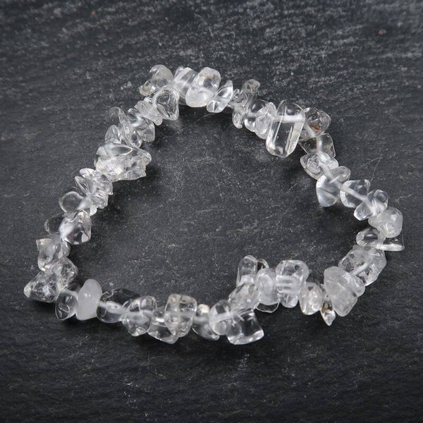 Clear Quartz Crystal Chip Bracelet