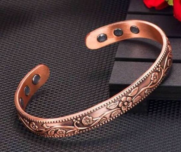 Flower Copper Bangle