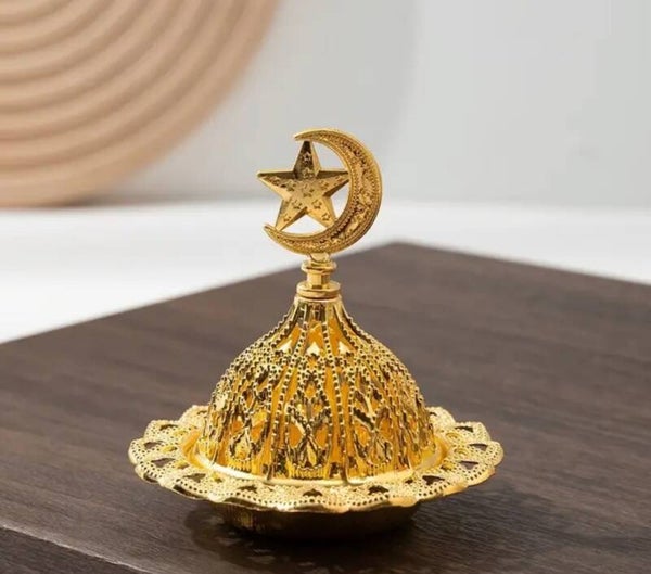 Gold Moon & Star Moroccan Burner