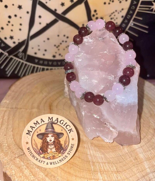 Pink Mangano & Purple Mica Bracelet