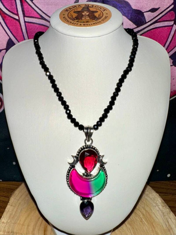 Goddess triple moon style pendant