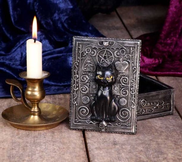 Gothic Cat Trinket Box