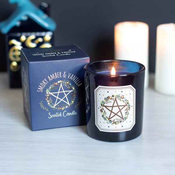 Solstice Wreath Smoky Amber & Vanilla Candle