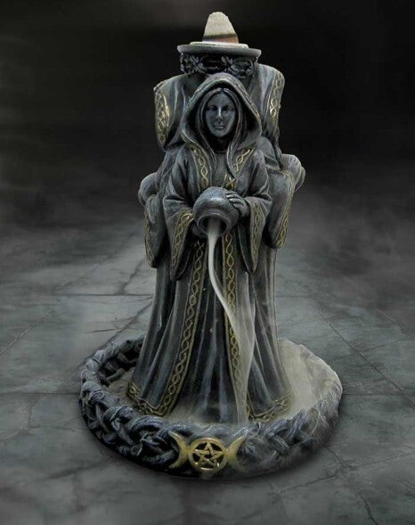 Triple Moon Goddess Backflow Incense Burner