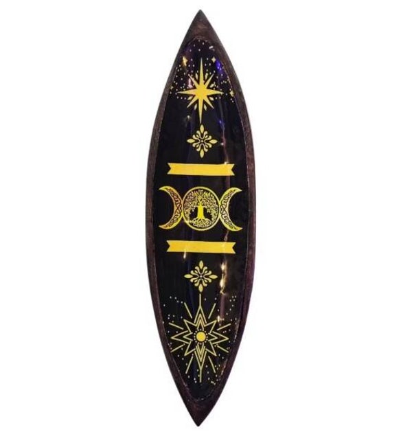 Triple Moon Enamel Incense Bowl / Holder