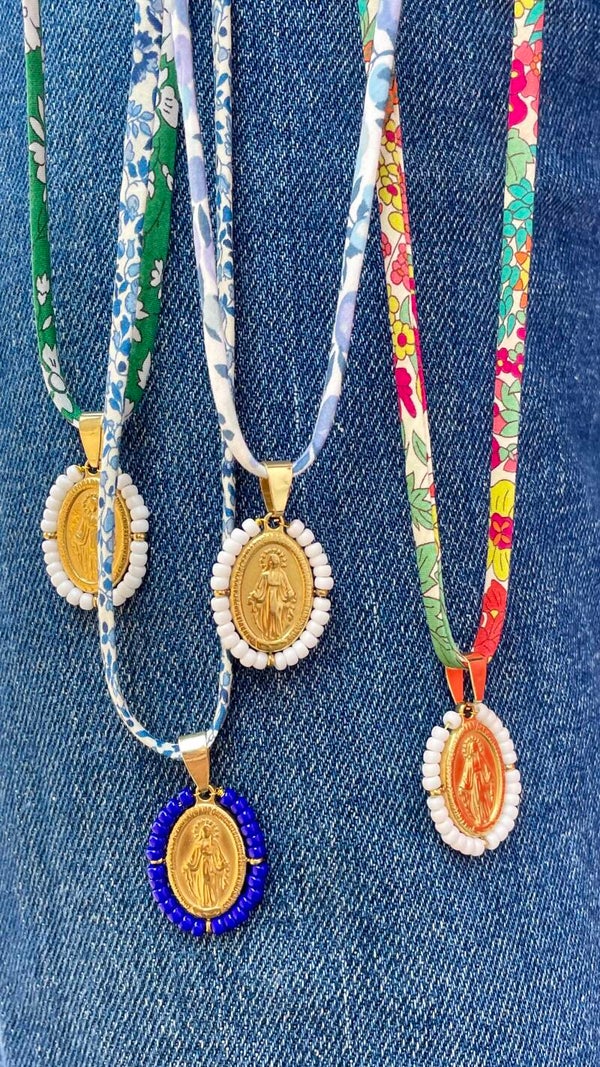 Médaille miraculeuse avec cordon Liberty
