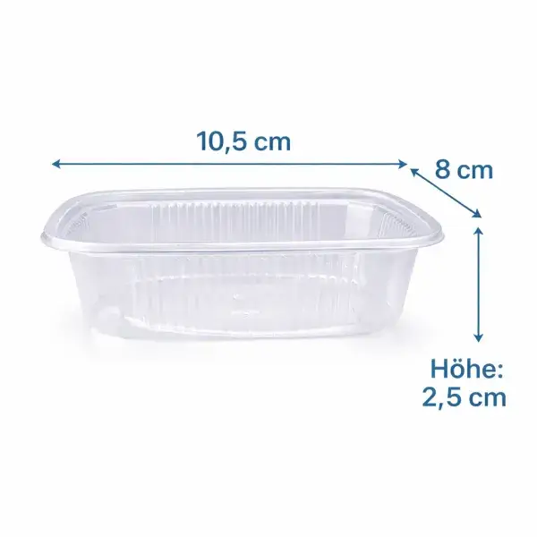 Feinkostbecher 125ml Eckig, inkl. Deckel, 250 Sets