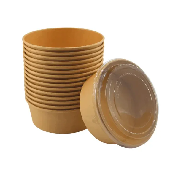 Salatschalen 1300ml / 38oz braun Katon 150 Schalen 150 Deckel