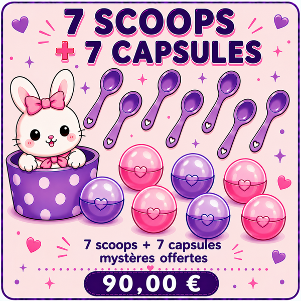 7 scoops + 7 capsules mystères offertes