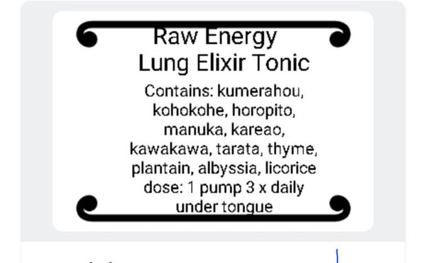 RAW ENERGY LUNG ELIXIR